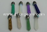 CGP198 10*55mm sticks mixed gemstone pendants wholesale