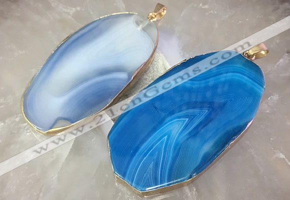 CGP2016 30*50mm - 50*80mm freeform agate slab pendants wholesale