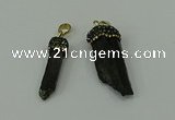 CGP205 6*30mm - 15*40mm sticks black tourmaline pendants