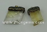 CGP217 20*30mm - 25*40mm freeform citrine gemstone pendants