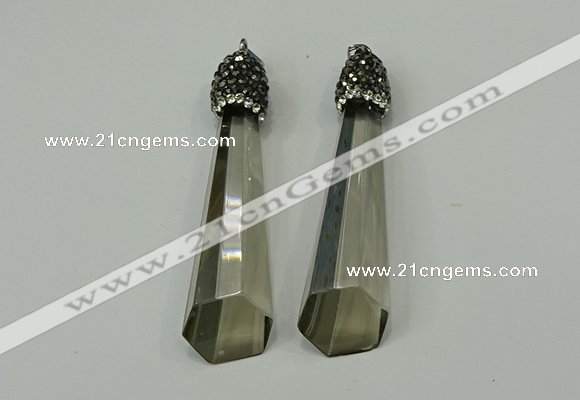 CGP251 15*65mm sticks crystal glass pendants wholesale