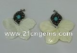 CGP294 55*58mm flower pearl shell pendants wholesale