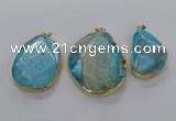 CGP3014 30*40mm - 45*55mm freeform agate gemstone pendants