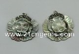 CGP302 40*42mm flower pearl shell pendants wholesale