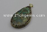 CGP3031 35*50mm - 40*65mm freeform ocean agate pendants