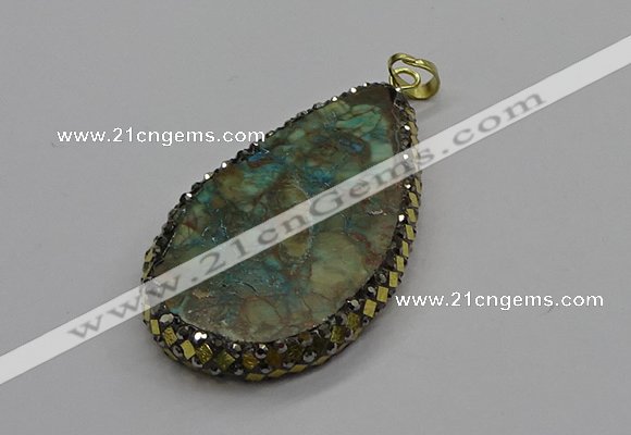 CGP3031 35*50mm - 40*65mm freeform ocean agate pendants