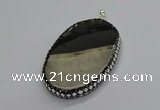 CGP3040 45*65mm - 45*70mm oval druzy agate pendants