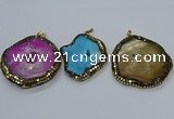 CGP3087 40*50mm - 50*65mm freeform druzy agate pendants