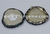 CGP3092 65*75mm - 75*85mm freeform druzy agate pendants
