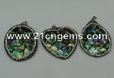 CGP311 35*45mm - 40*40mm abalone shell pendants wholesale