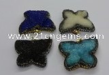 CGP3114 40*45mm butterfly druzy agate pendants wholesale