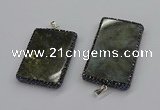 CGP3151 35*50mm - 40*60mm rectangle labradorite gemstone pendants