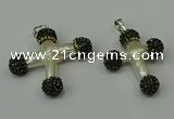 CGP316 25*35mm - 30*35mm cross pearl pendants wholesale