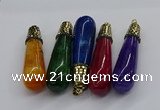 CGP3161 20*75mm - 20*80mm teardrop agate gemstone pendants