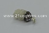 CGP3180 15*20mm - 15*35mm nuggets plated druzy quartz pendants