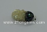 CGP3192 20*30mm - 25*40mm nuggets plated druzy quartz pendants