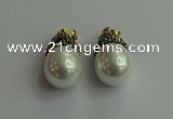 CGP320 15*25mm - 15*30mm teardrop pearl shell pendants wholesale