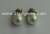 CGP320 15*25mm - 15*30mm teardrop pearl shell pendants wholesale