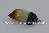 CGP3207 25*45mm - 28*50mm nuggets citrine gemstone pendants