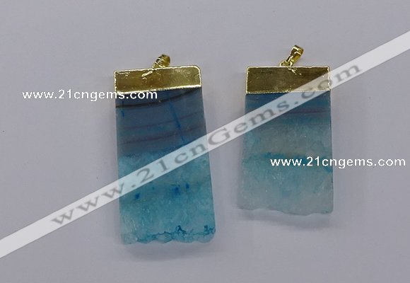 CGP3272 30*50mm - 30*65mm freeform druzy agate pendants