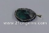CGP3292 25*30mm - 30*35mm faceted freeform fluorite pendants