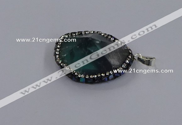 CGP3292 25*30mm - 30*35mm faceted freeform fluorite pendants