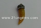 CGP331 10*45mm - 12*50mm oxhorn agate pendants wholesale