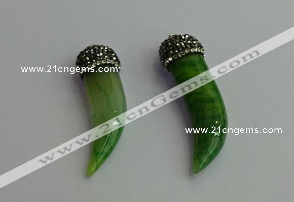 CGP335 10*45mm - 12*50mm oxhorn agate pendants wholesale