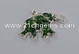 CGP3350 35*60mm elephant druzy agate pendants wholesale