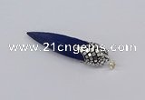 CGP3360 15*50mm - 16*65mm sticks lapis lazuli gemstone pendants