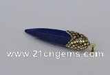 CGP3361 15*50mm - 16*65mm sticks lapis lazuli gemstone pendants