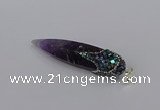 CGP3367 15*50mm - 16*65mm sticks amethyst gemstone pendants