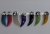 CGP337 10*45mm - 12*50mm oxhorn agate pendants wholesale