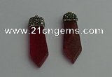 CGP342 12*50mm - 15*55mm arrowhead agate pendants wholesale