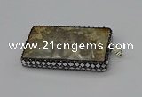 CGP3420 35*60mm - 40*50mm rectangle fossil coral pendants