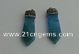 CGP343 12*50mm - 15*55mm arrowhead agate pendants wholesale