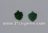 CGP3435 12*16mm carved leaf druzy agate pendants wholesale
