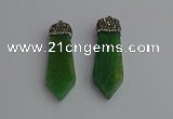 CGP344 12*50mm - 15*55mm arrowhead agate pendants wholesale