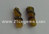 CGP348 12*40mm tube agate gemstone pendants wholesale