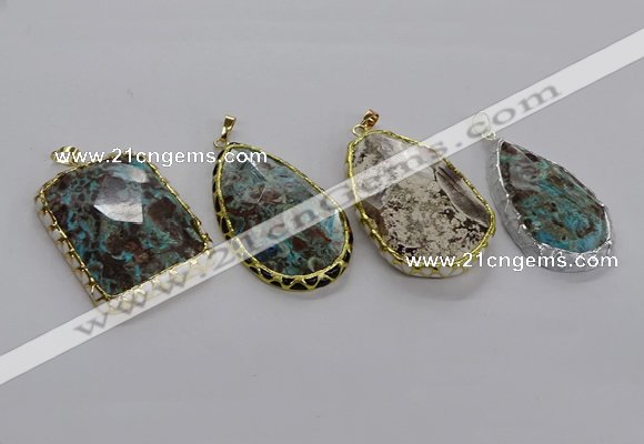 CGP3481 30*40mm - 35*55mm freeform ocean agate pendants