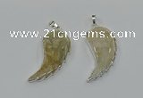 CGP3483 22*45mm - 25*50mm wing-shaped fossil coral pendants