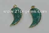 CGP3496 22*45mm - 25*50mm wing-shaped fossil coral pendants