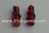 CGP350 12*40mm tube agate gemstone pendants wholesale