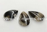 CGP3521 30*45mm - 32*50mm flat teardrop sakura agate slab pendants