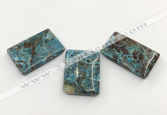 CGP3530 30*40mm - 30*45mm rectangle ocean agate slab pendants