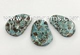 CGP3532 38*55mm - 40*58mm freeform ocean agate slab pendants