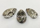 CGP3536 25*40mm - 28*48mm flat teardrop ocean agate slab pendants