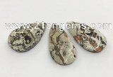 CGP3537 32*58mm - 35*62mm flat teardrop ocean agate slab pendants