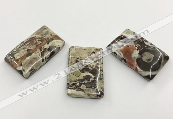 CGP3538 28*42mm - 32*48mm rectangle ocean agate slab pendants