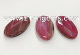 CGP3569 32*50mm faceted oval agate pendants wholesale